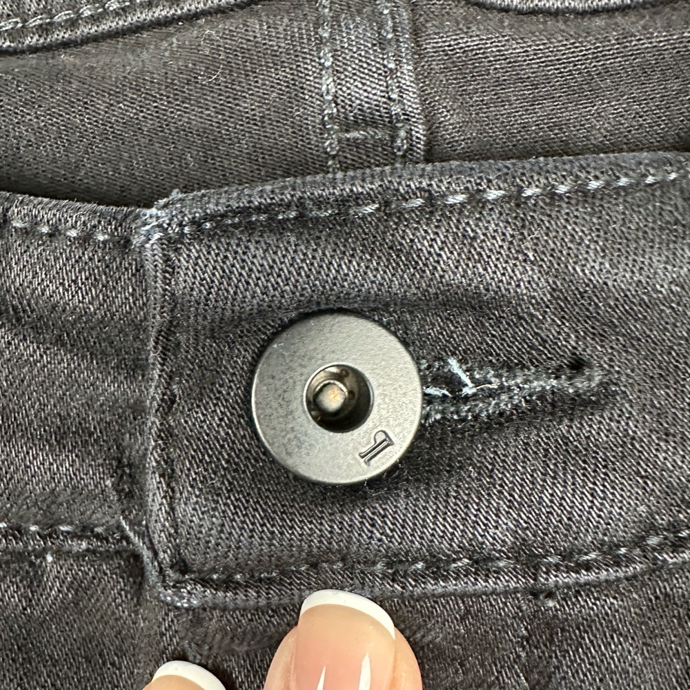Anthropologie Pilcro And The Letterpress Jeans Sz 28 Mid Rise Black Denim Skinny - Picture 5 of 13